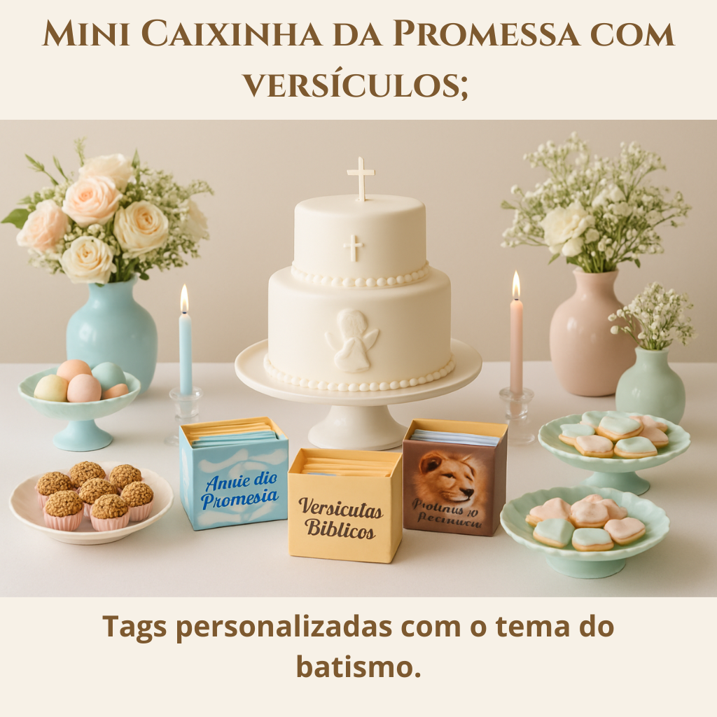 Mini Caixinha da Promessa com versículos;